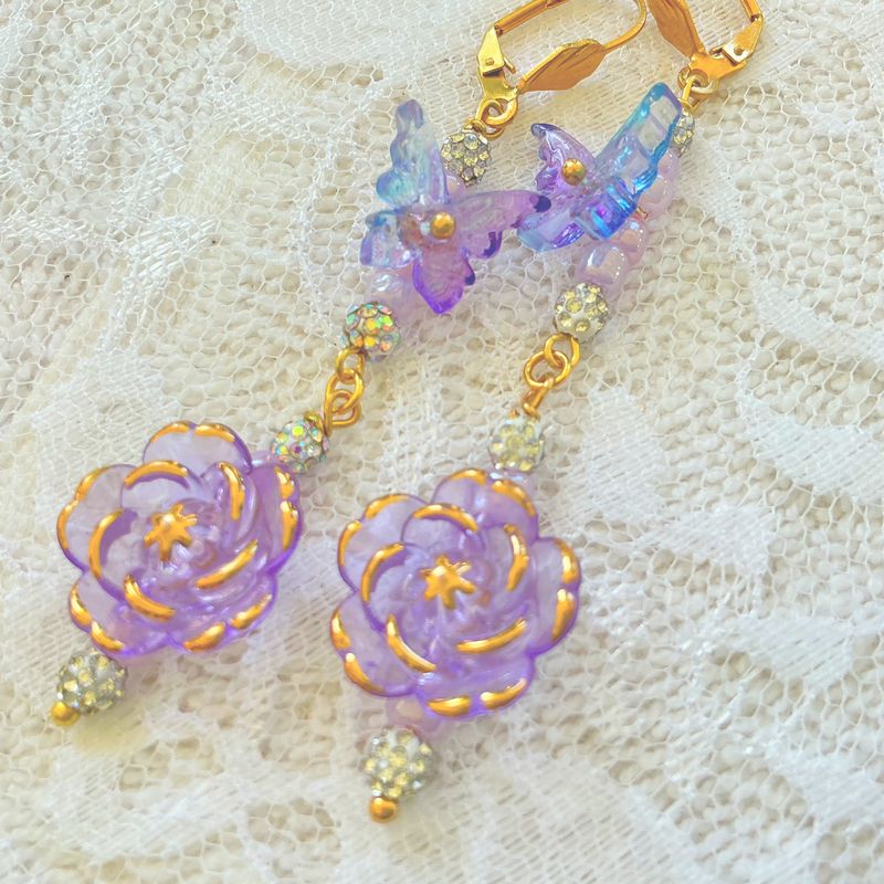 Butterflies In Flight Lever Back Earrings