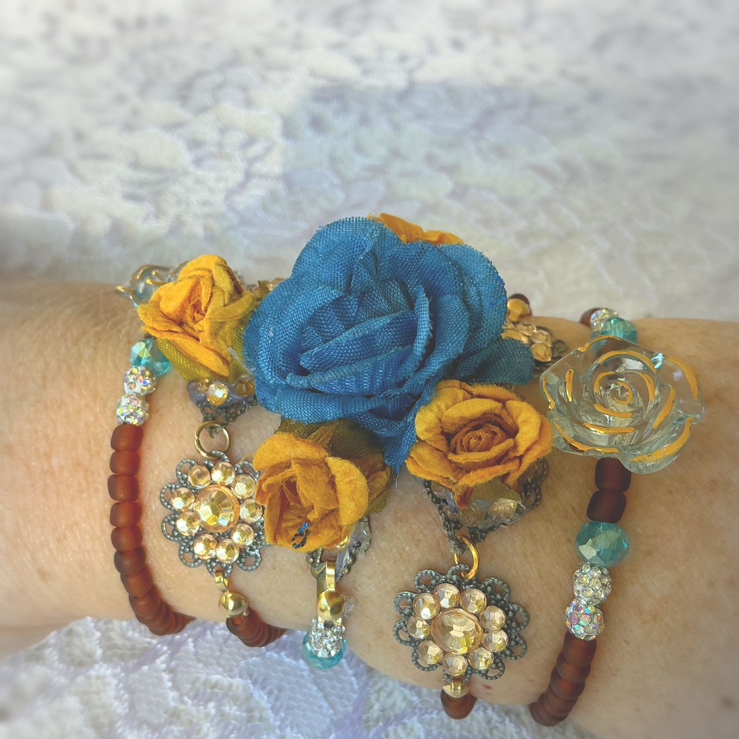 His Beautiful Colors 5-Piece Stretch Bracelet Set
