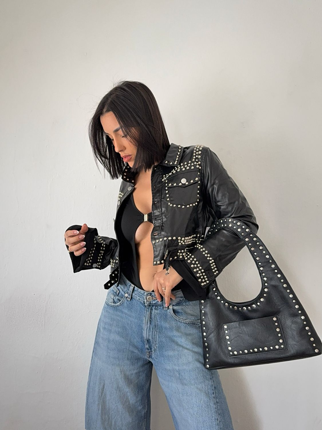 CAMPERA ECOCUERO TACHA