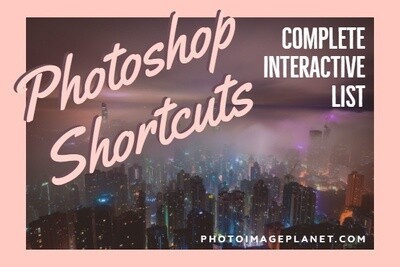 Photoshop CC Shortcuts for PC and Mac