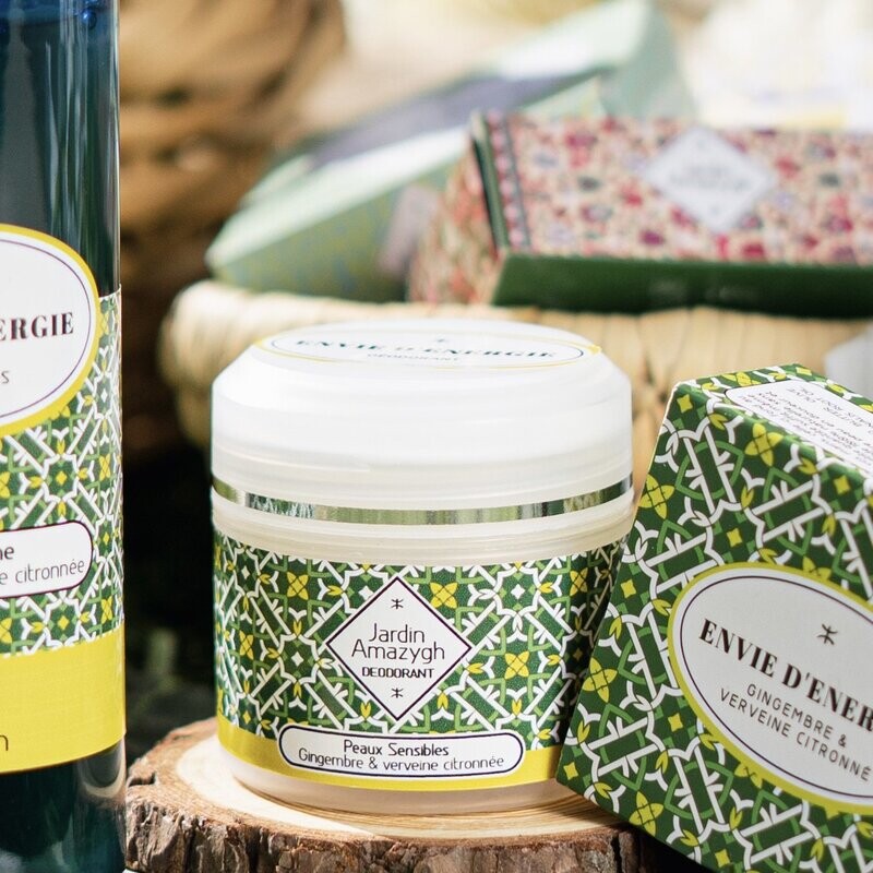 DEODORANT CREME PEAUX SENSIBLES (ENVIE D'ENERGIE) - GINGEMBRE/ VERVEINE CITRONNEE