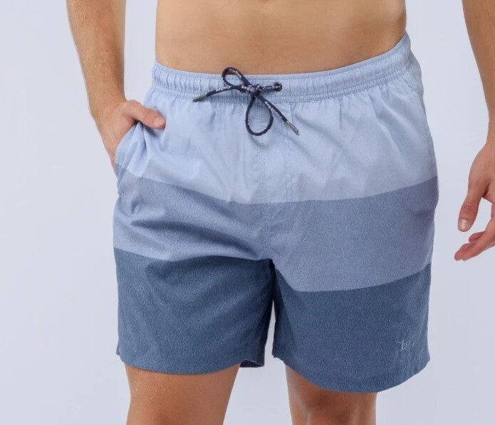 Short&#39;s Legacy Rayas, Color: Celeste - Franjas Gruesas