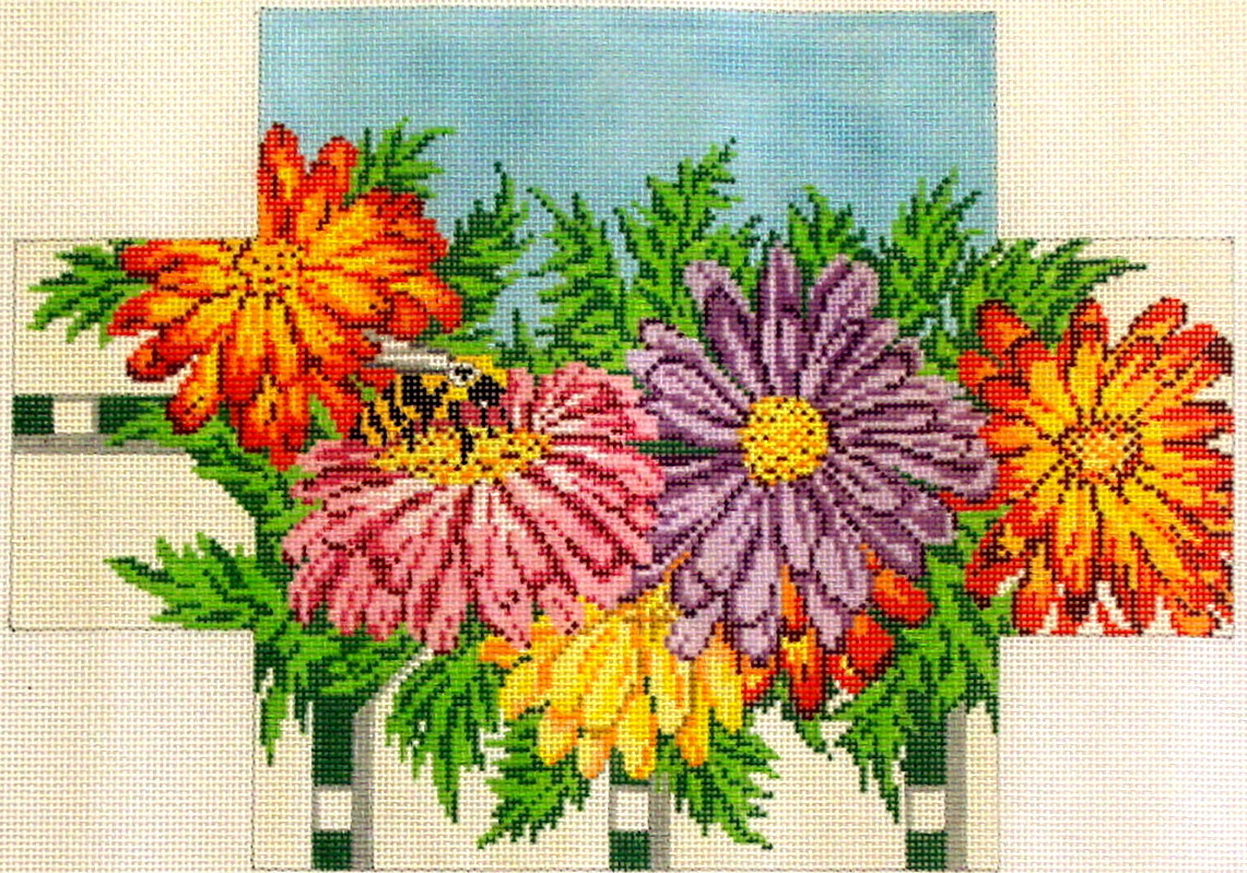 Mums & Bee Brickcover (handpainted from Needle Crossing) Mums & Bee Brickcover (handpainted from Needle Crossing)