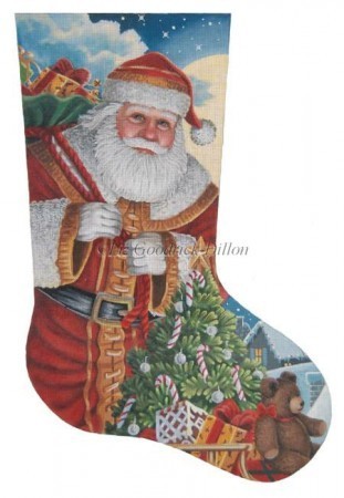 Santa Moonlit Arrival    (hand painted by Liz Goodrick Dillon from Susan Roberts)*Product may take longer than usual to arrive*