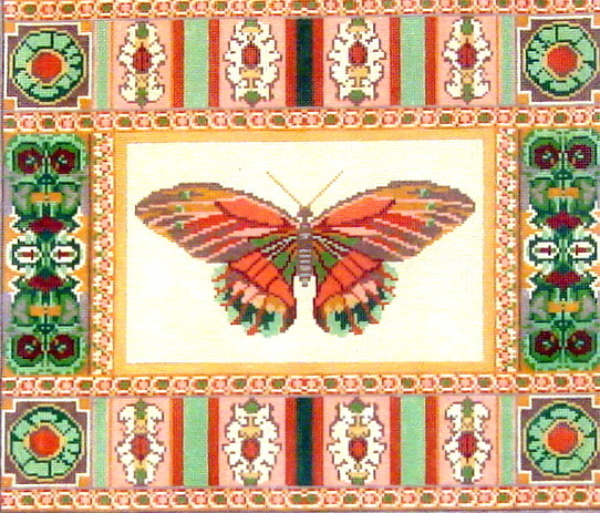 Butterfly and Patterns       (handpainted from The Meredith Collection)