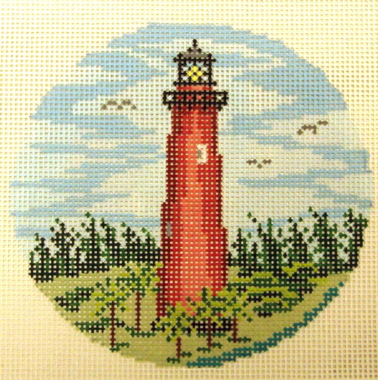 Jupiter Lighthouse Ornament  (Handpainted by Needle Crossing)
