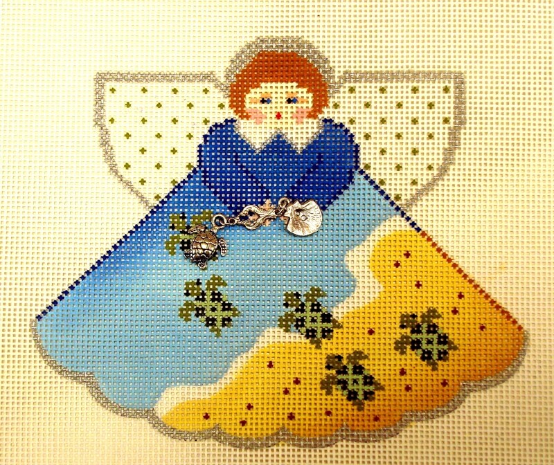 Sea Turtle Angel Ornament  (Handpainted by Painted Pony)