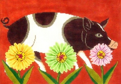 Petal Pusher Pig    (handpainted from The Meredith Collection)