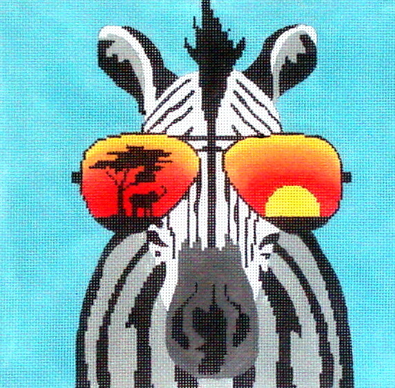 Sunglasses Zebra      handpainted By Danji