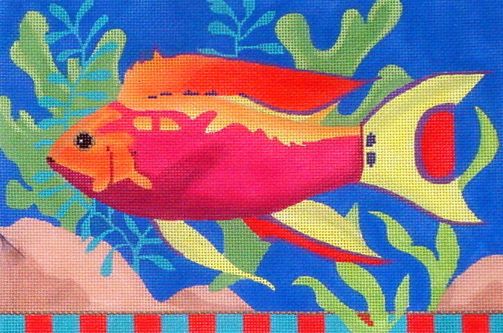 Pink Fish      (handpainted from VNG Design, includes Stitch Guide)