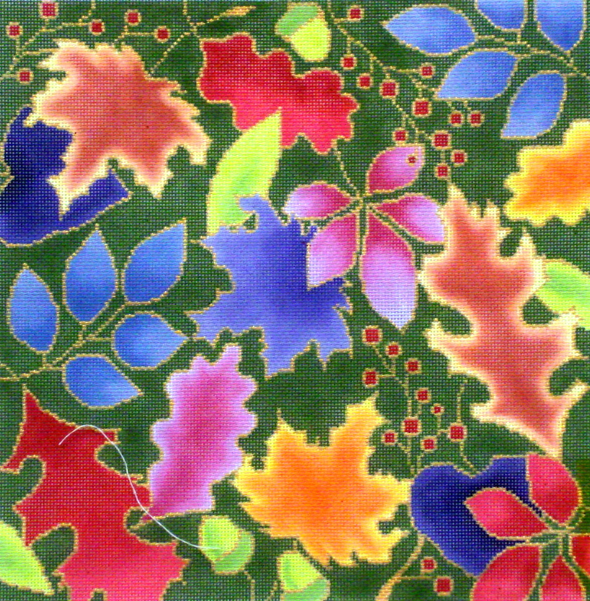 Autumn Leaves, handpainted by Brenda Stofft*Product may take longer than usual to arrive*