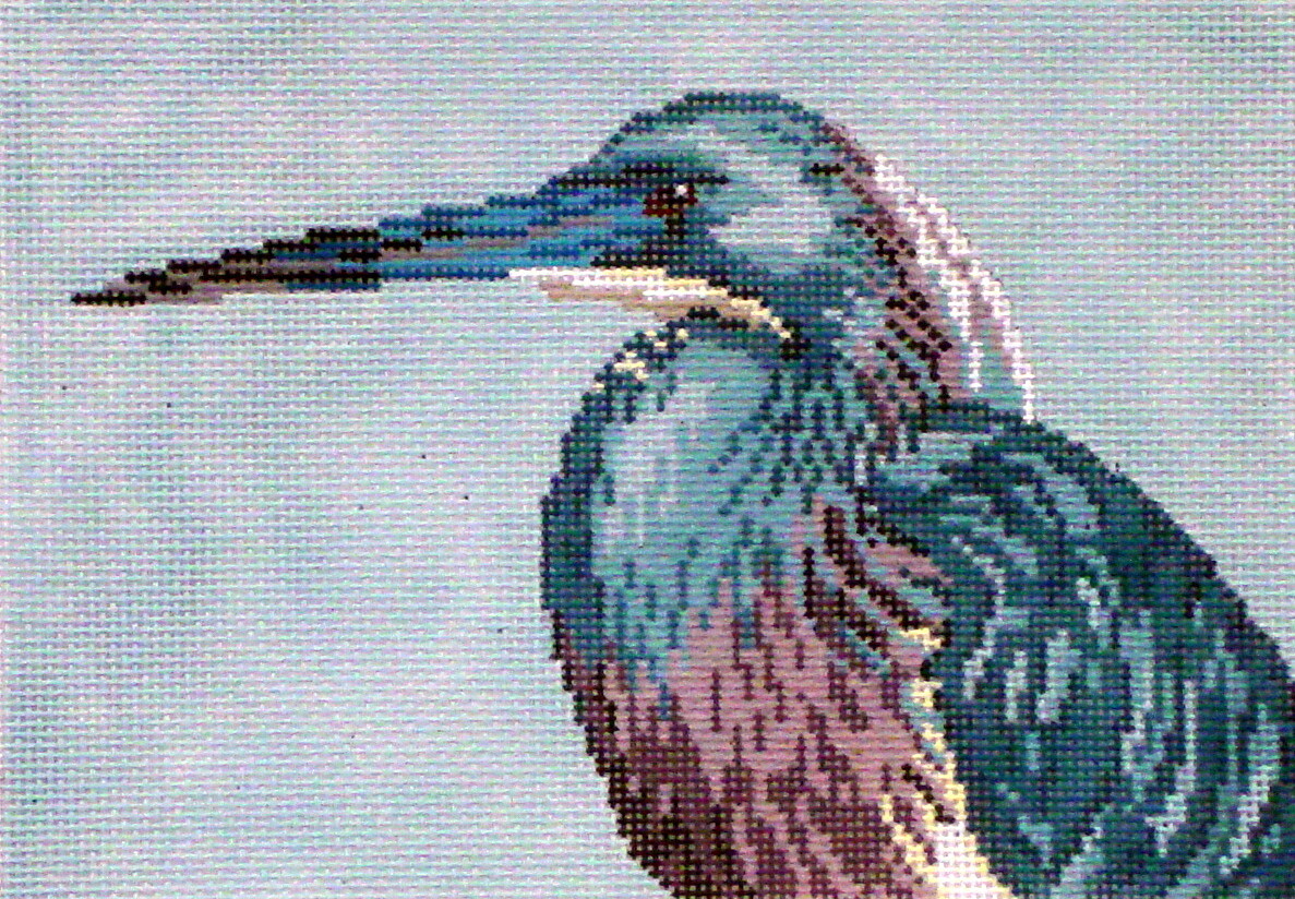 Tri-Color Heron    (hand painted from Needle Crossing)