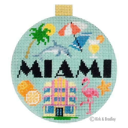Miami Travel Round    (Handpainted by Kirk and Bradley)