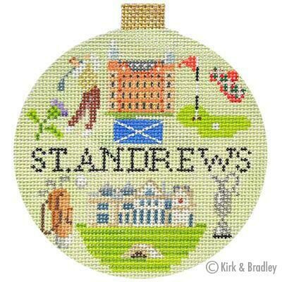 St. Andrews Travel Round   (Handpainted by Kirk and Bradley)