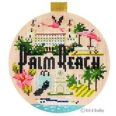 Palm Beach Ornament    (handpainted from Kirk and Bradley)*Product may take longer than usual to arrive*
