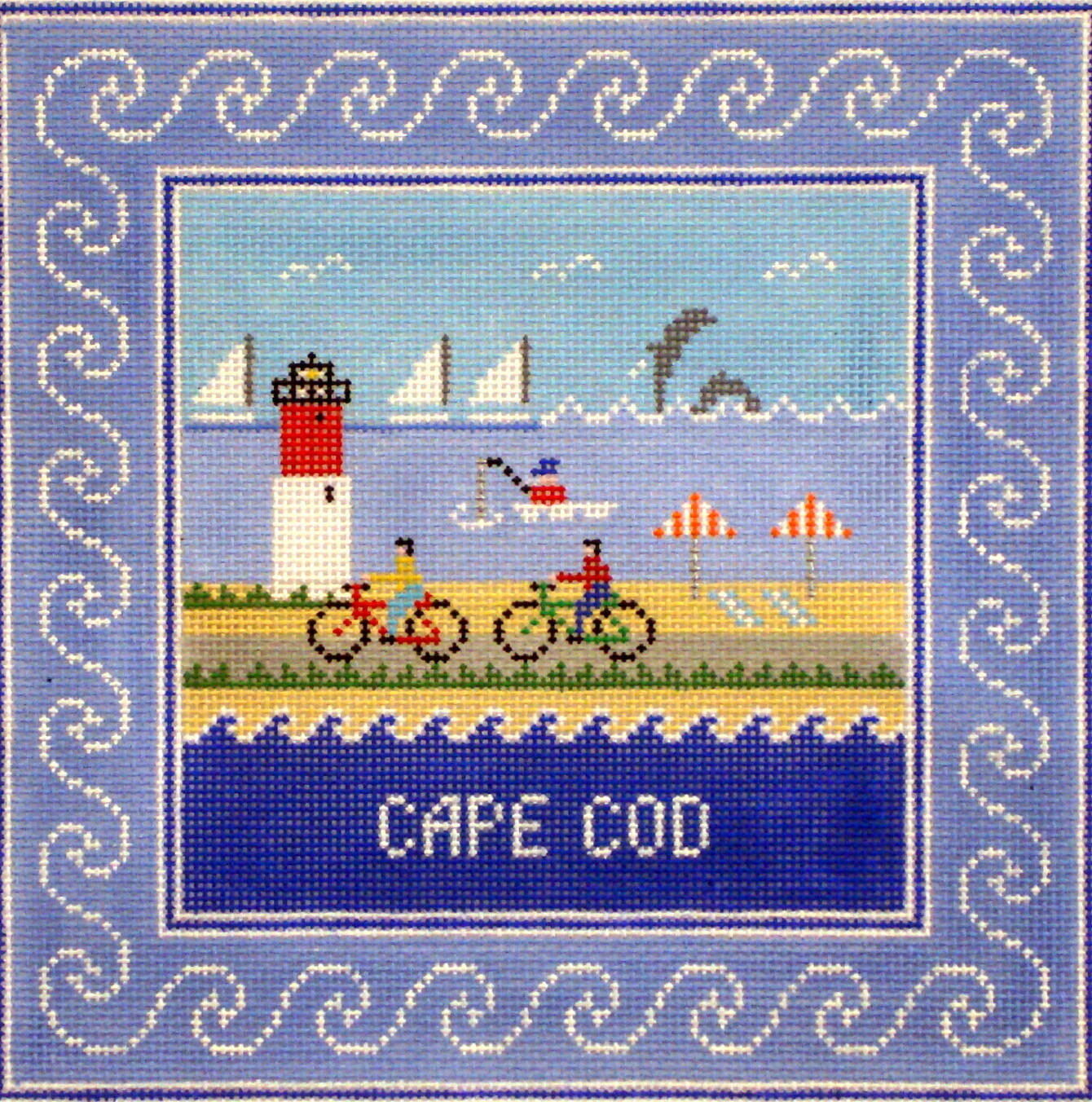 Cape Cod Square (handpainted from Doolittle)*Product may take longer than usual to arrive*
