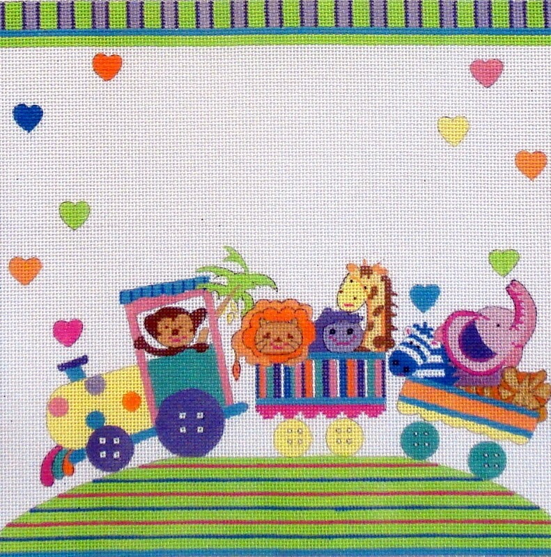 Circus Train  (Handpainted by Alice Peterson)