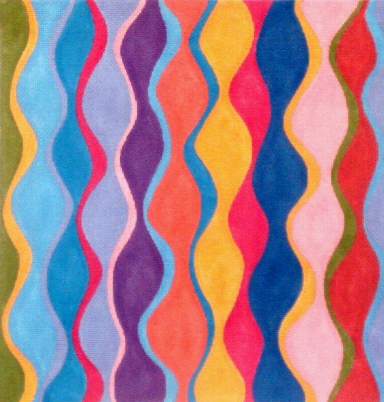 Wavy Harlequin Rainbow  (Handpainted by PLD Designs)