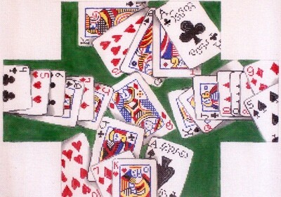 Playing Cards Brick Cover    (handpainted from Patti Mann)*Product may take longer than usual to arrive*