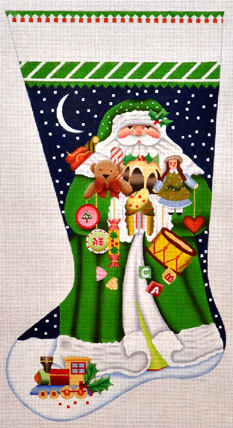 Toyland Santa Stocking (handpainted by Melissa Shirley)*Product may take longer than usual to arrive*