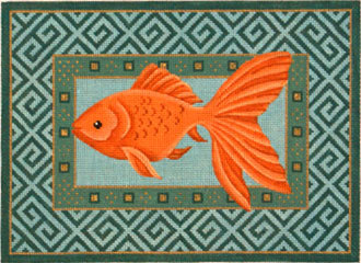 Goldfish Swimming Left (Handpainted from JP Needlepoint) Goldfish Swimming Left (Handpainted from JP Needlepoint)