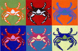 Pop Art Crabs (Handpainted by The Point Of It All Designs)
