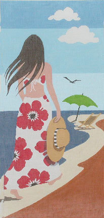 Beach Lady        (Handpainted by Lee Needlearts)*Product may take longer than usual to arrive*