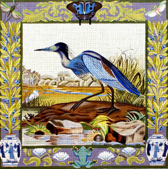 Blue Heron (Handpainted by Melissa Shirley)