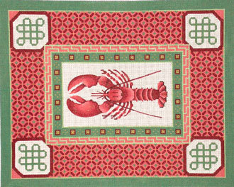 Lobster with Spicy Border (Handpainted by JP Needlepoint Designs) Lobster with Spicy Border (Handpainted by JP Needlepoint Designs)