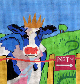 Party Cow (Handpainted by The Point of It All Designs)
