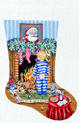 Cookies for Santa (Boy Stocking) (handpainted by Gayla Elliott)*Product may take longer than usual to arrive*