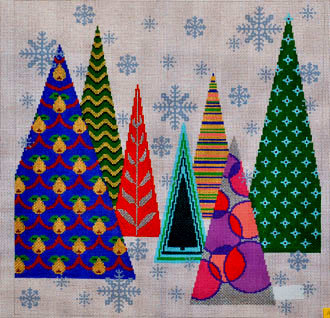 Christmas Tree Pillow (Handpainted by Trubey Designs)