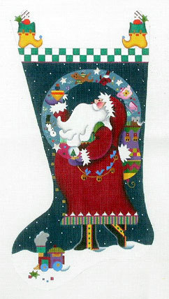 Magic Santa Stocking    (handpainted from Melissa Shirley)