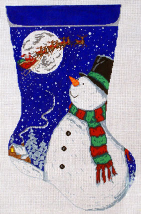 Snowman Stocking (Handpainted by Meredith Collection)
