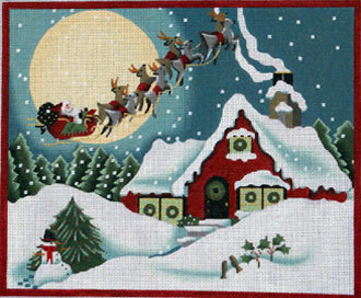 Red Cottage Pillow (Handpainted from Melissa Shirley) Red Cottage Pillow (Handpainted from Melissa Shirley)