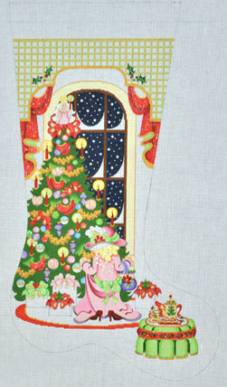 Girl Dressed in Mom's Clothes Stocking  (Handpainted from Strictly Christmas)