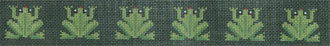 Hip Hop Frogs on Hunter Belt  (Handpainted by JP Needlepoint Designs)