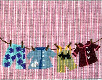 Girl Laundry Birth Announcement    (Handpainted by Patti Paints Designs)*Product may take longer than usual to arrive*