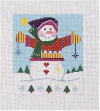 Knitted Snowman (Handpainted by Shelly Tribbey Designs)
