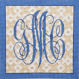 Custom 3 Letter Monogram On Trellis (from Associated Talent)*Product may take longer than usual to arrive*