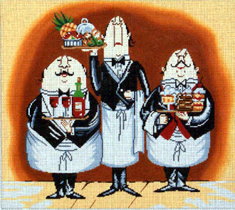 3 Waiters (Hand Painted by Lee Designs) 3 Waiters (Hand Painted by Lee Designs)