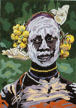 African Fashion Man     (Hand Painted by Barbara Russell)