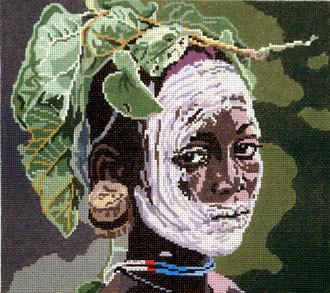 African Fashion Lady  (Hand Painted by Barbara Russell)