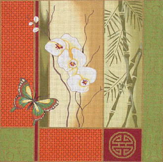 Orchids & Long Life - JP Needlepoint*Product may take longer than usual to arrive*