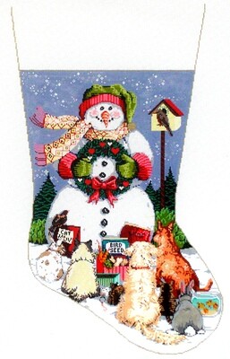 Snow Gathering    (Stitch Painted from Sandra Gilmore)