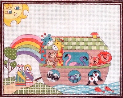 Noah's Ark Birth Announcement   (handpainted from Alice Peterson