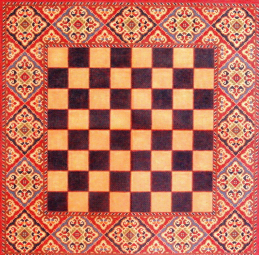 Estahan Chess Board   (handpainted from Canvasworks)