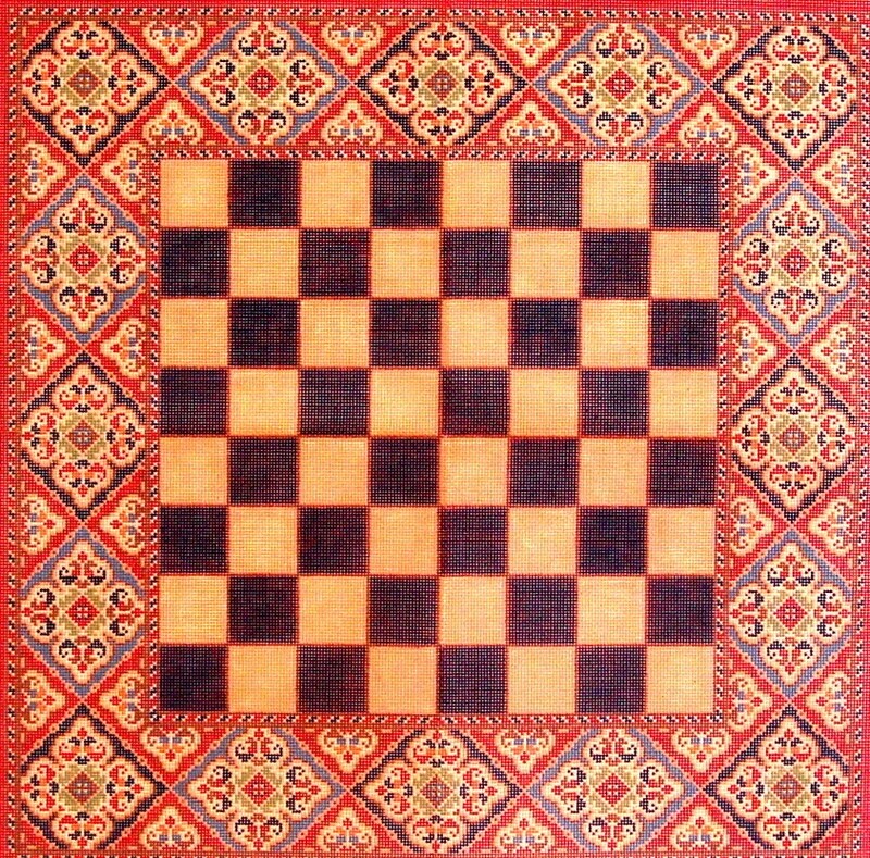 Estahan Chess Board   (Handpainted by CanvasWorks)