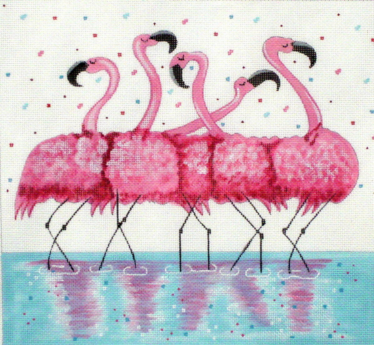 Flamingo Party    (handpainted from Alice Peterson)