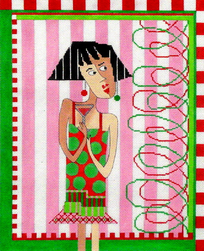 Cosmo Holiday    (Handpainted from All About Stitching)